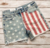 Americana Judy Blue USA Flag Shorts - Curvy Size