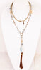 NEW Hunter Beaded Agate Tassel Necklace