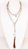 NEW Hunter Beaded Agate Tassel Necklace