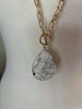 NEW Gold Chain White Stone