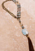 NEW Hunter Beaded Agate Tassel Necklace