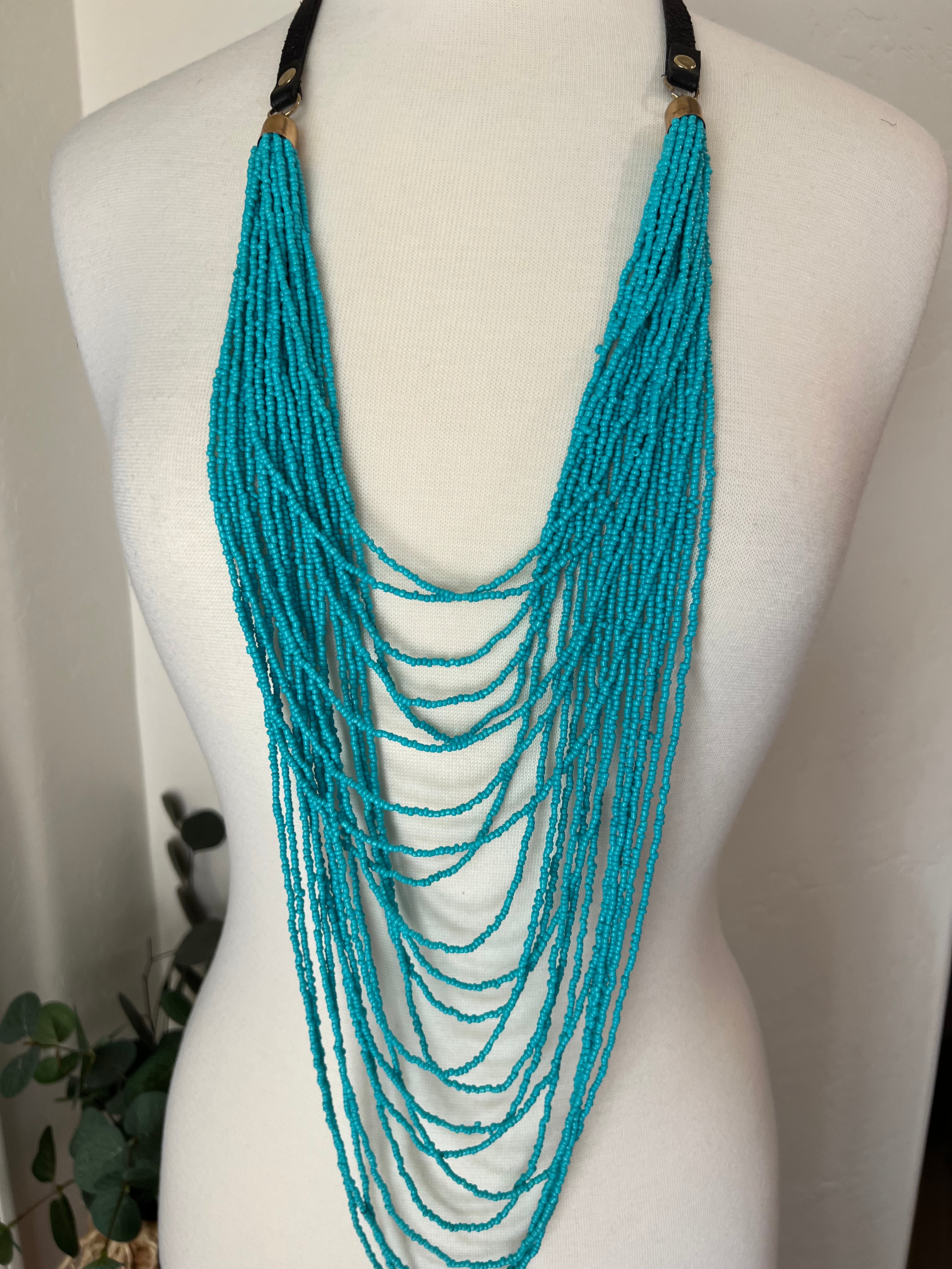 NEW Turquoise Multi Strand Necklace