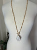 NEW Gold Chain White Stone