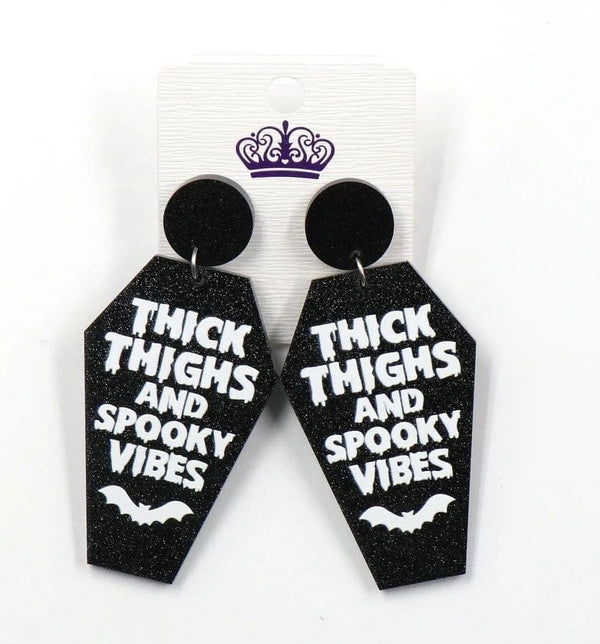 HALLOWEEN Thick Thighs and Spooky Vibes Earrings