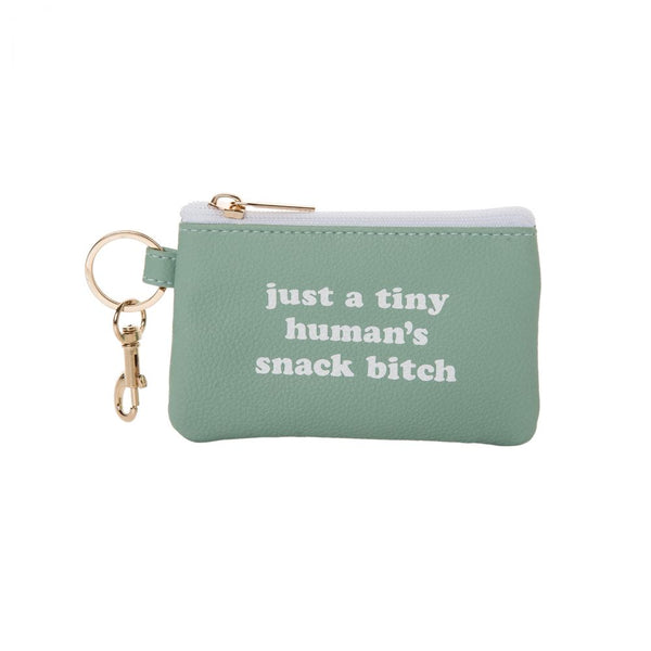 Just a tiny Human's Snack Bitch Keyring Zip Wallet